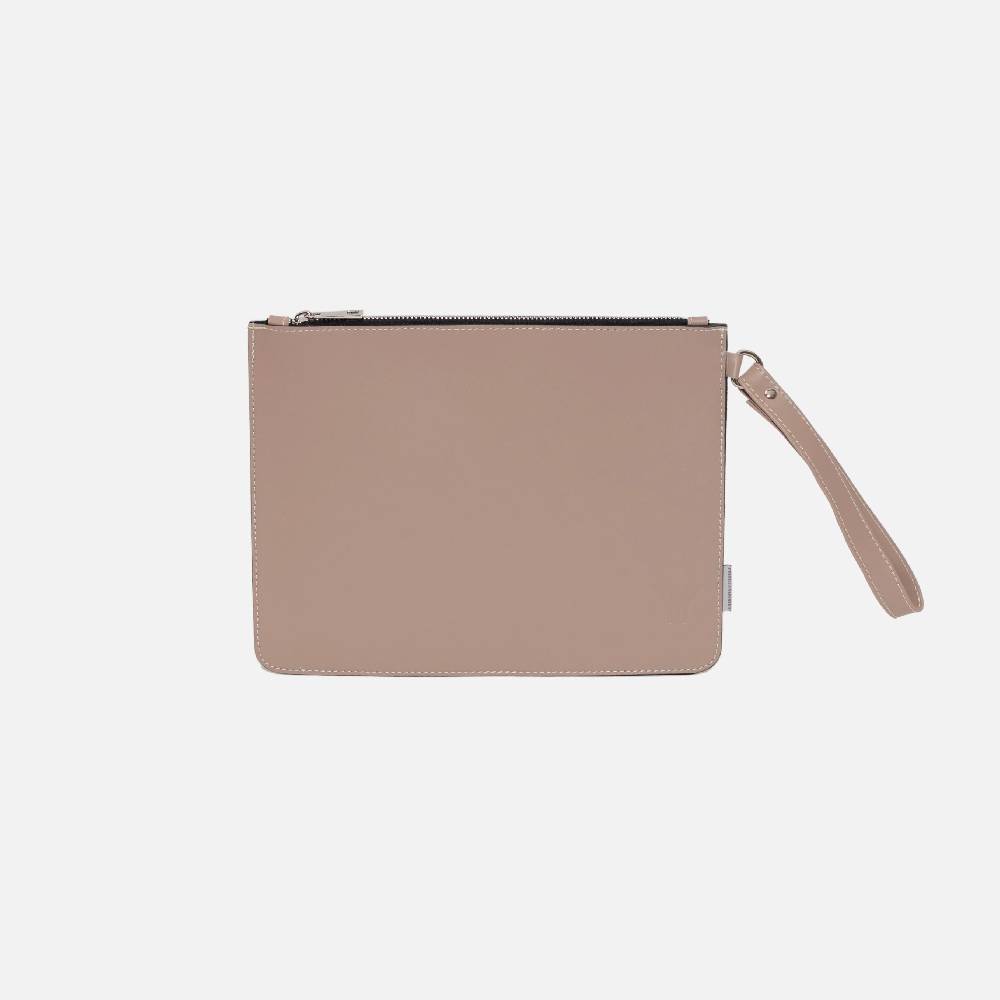 Primo Emporio Pochette Rigida in Pelle Logo Inciso Presa