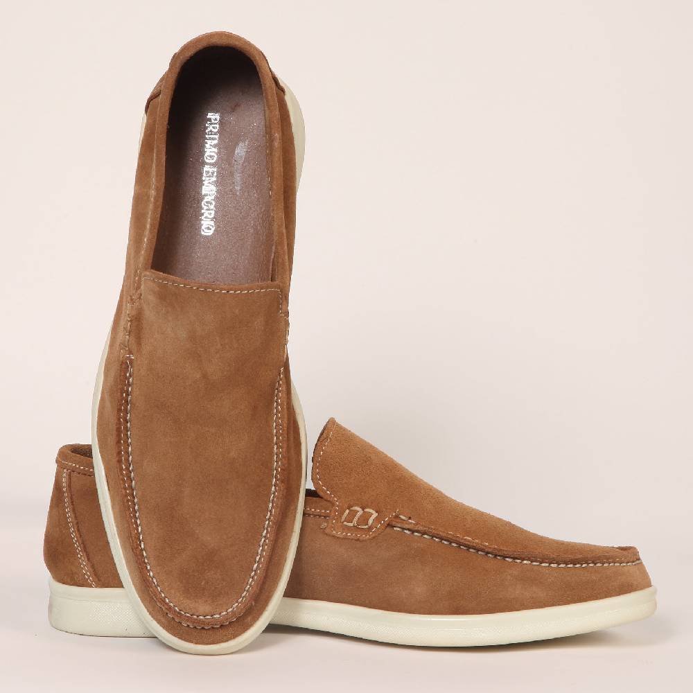 Primo Emporio Mocassino camoscio con suola panna Convenienza