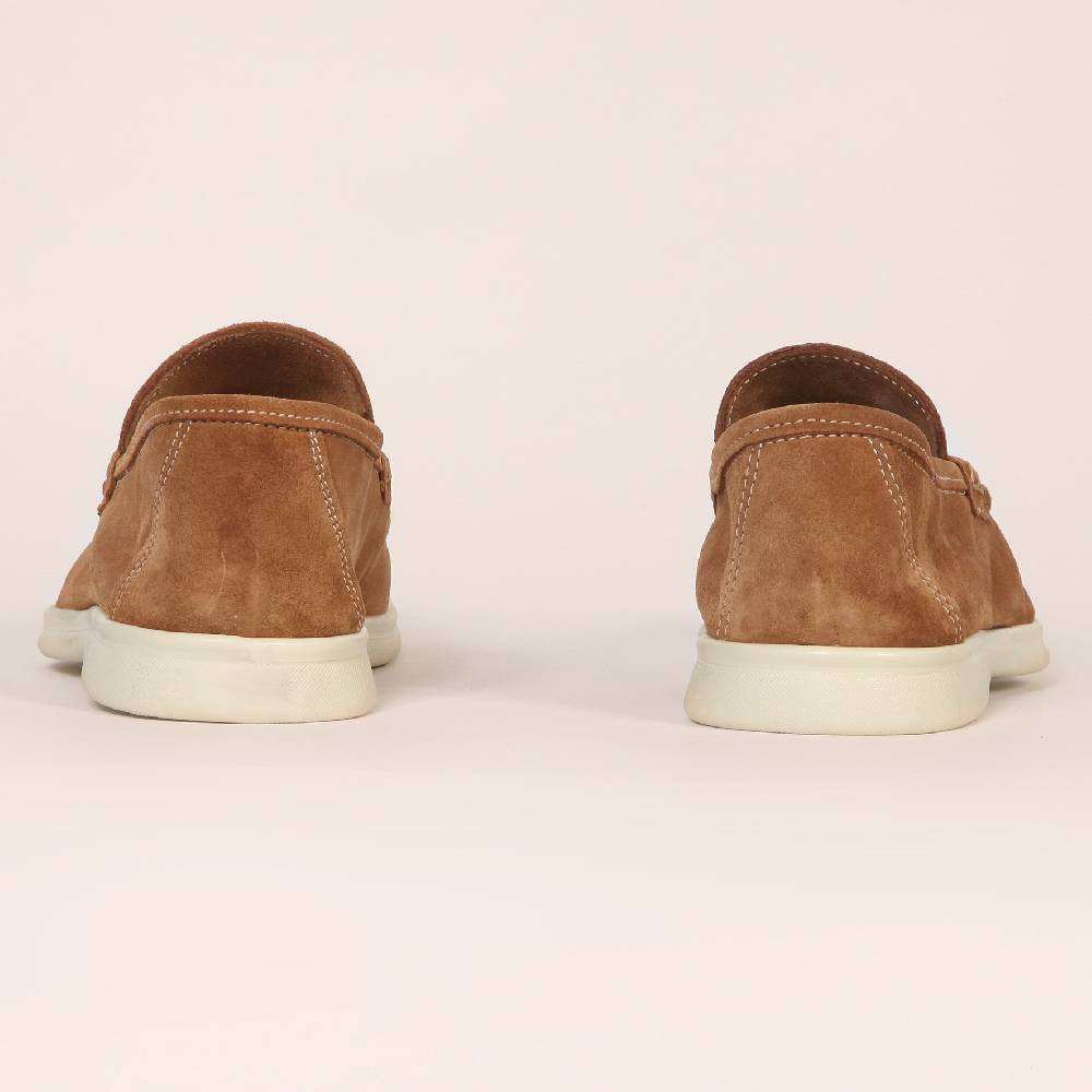 Primo Emporio Mocassino camoscio con suola panna Convenienza