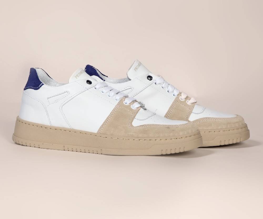 Primo Emporio Sneakers in pelle con banda in camoscio Vendita Calda