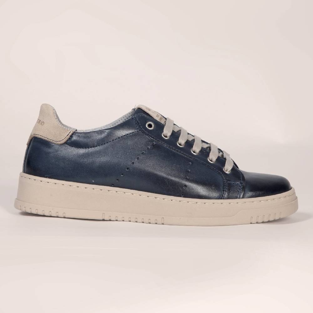 Primo Emporio Sneakers in pelle contrasto giallo interno Vendita Economica