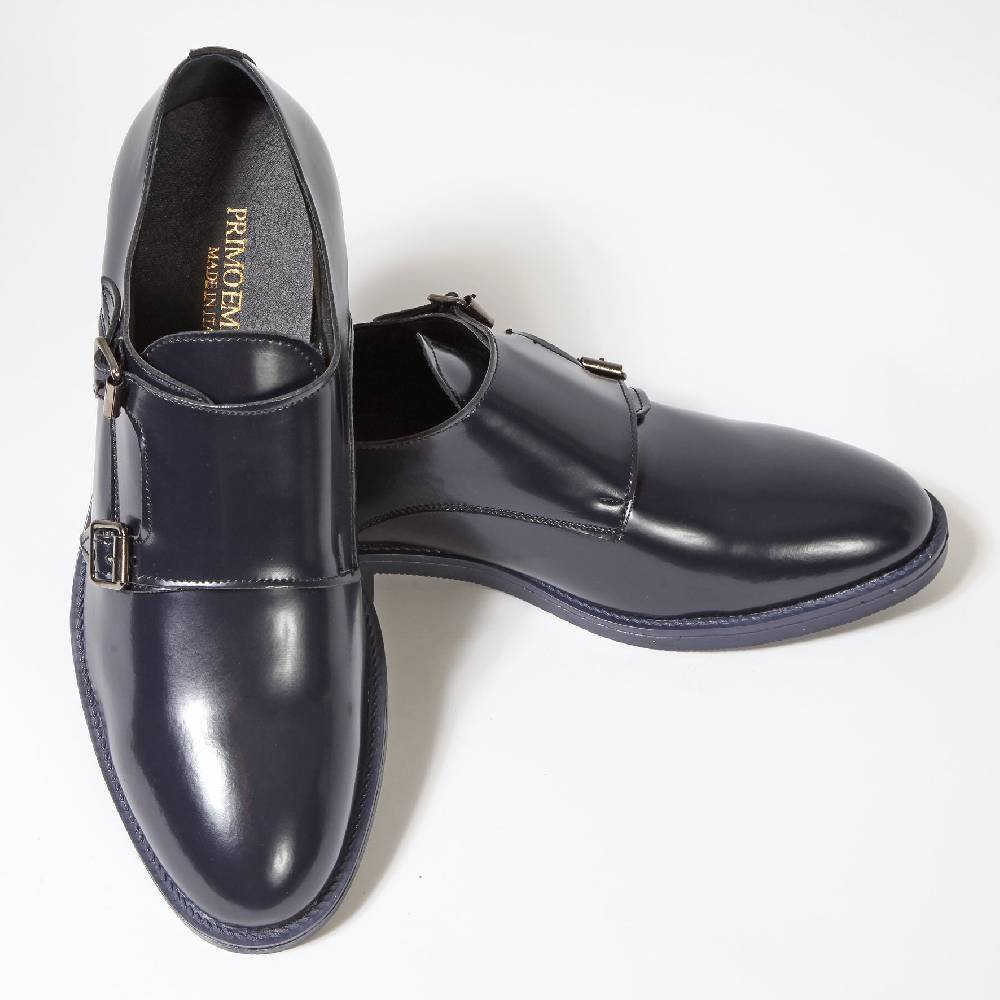Primo Emporio Scarpa Doppia Fibbia Abrasivata in pelle Italia
