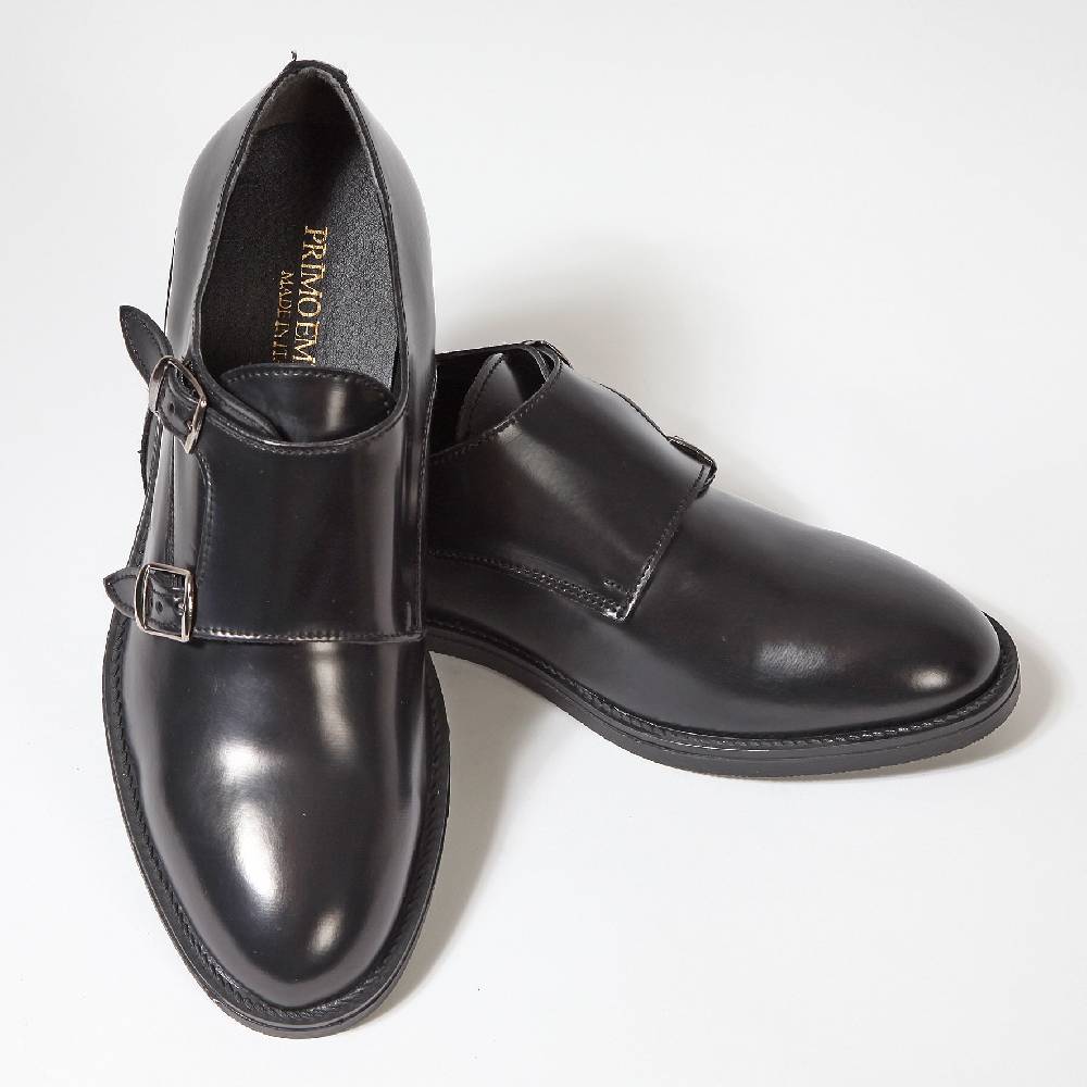Primo Emporio Scarpa Doppia Fibbia Abrasivata in pelle In Linea