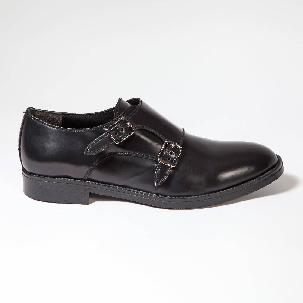 Primo Emporio Scarpa Doppia Fibbia Abrasivata in pelle In Linea