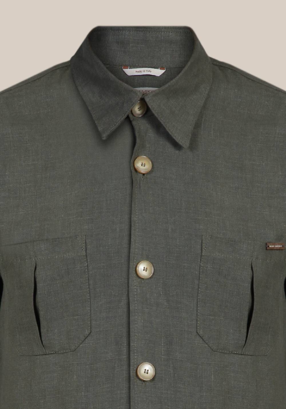 Primo Emporio Giacca Camicia in Lino Offerta speciale