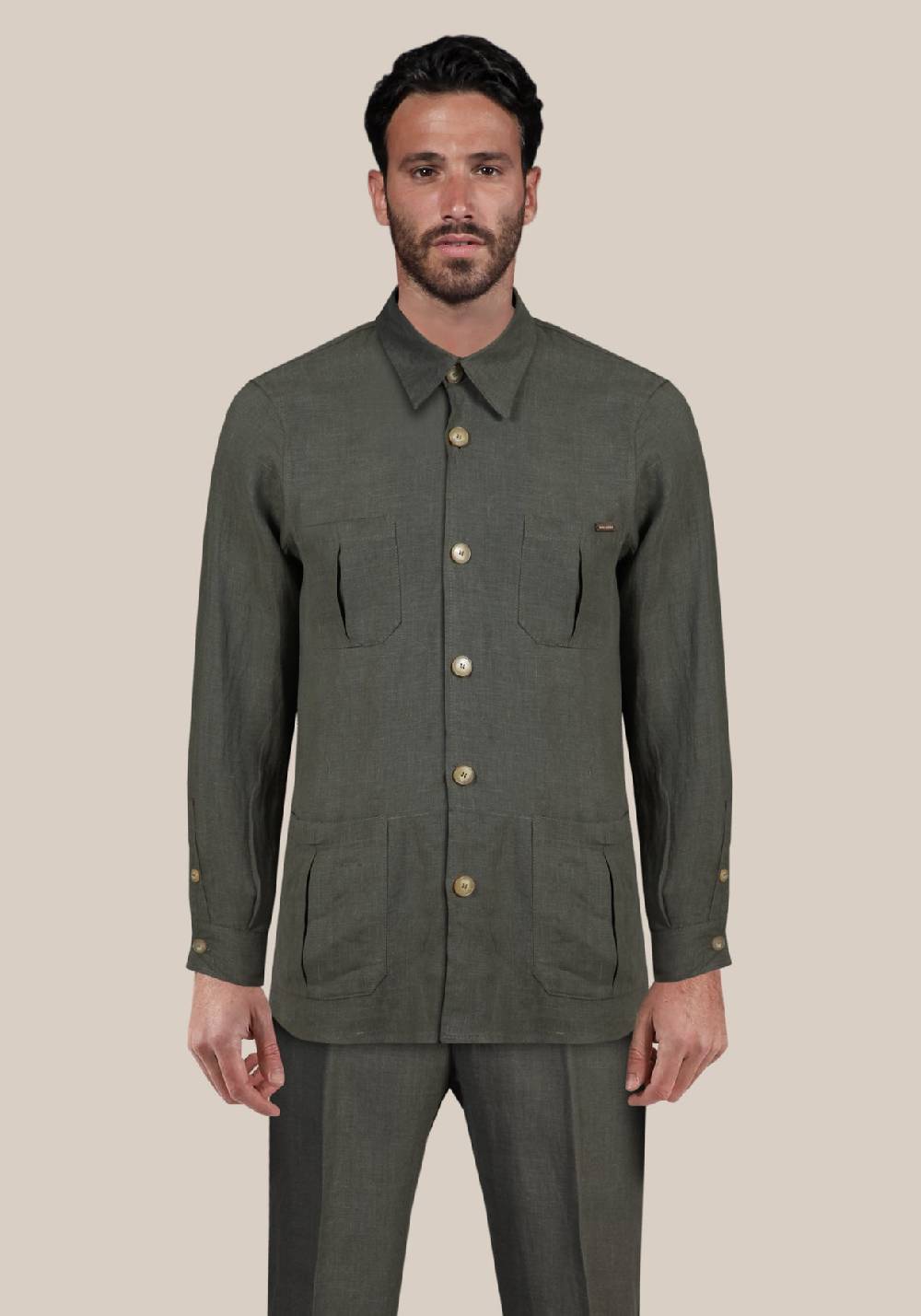 Primo Emporio Giacca Camicia in Lino Offerta speciale