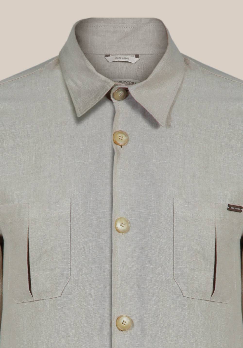 Primo Emporio Giacca Camicia in Lino Spedizione Gratuita
