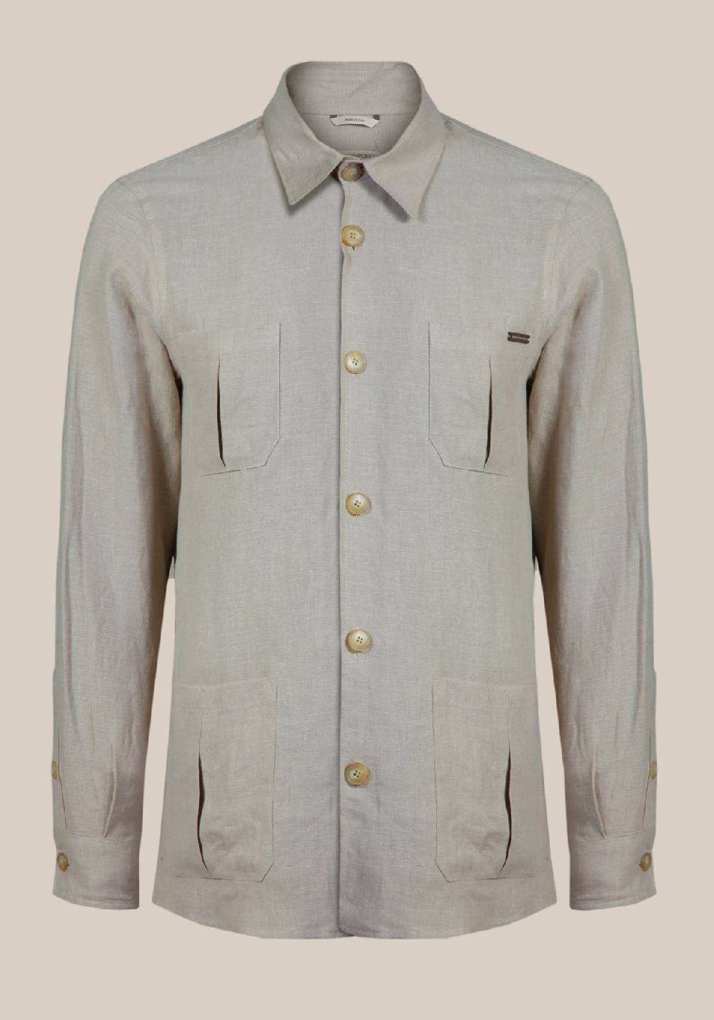 Primo Emporio Giacca Camicia in Lino Spedizione Gratuita