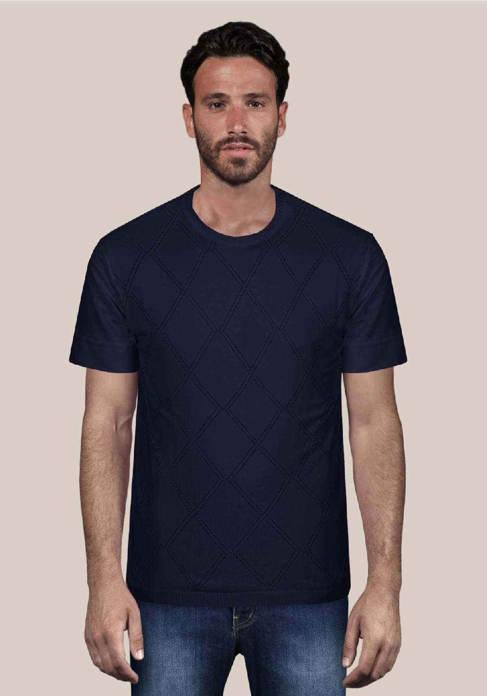 Primo Emporio Maglia giro collo con rombi Offerta Anniversario