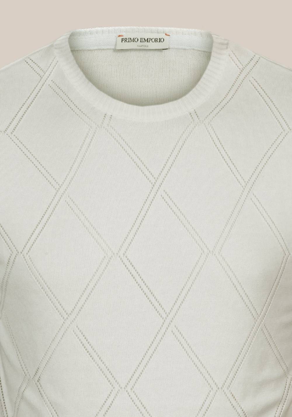 Primo Emporio Maglia giro collo con rombi Presa
