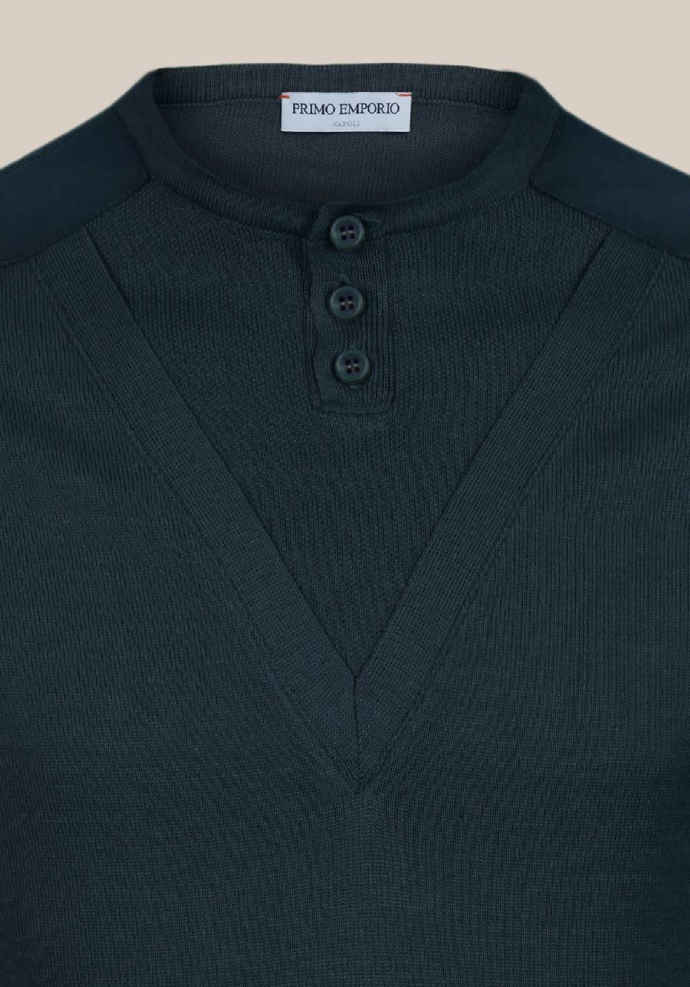 Primo Emporio Maglia in cotone con Bottoni Sconto
