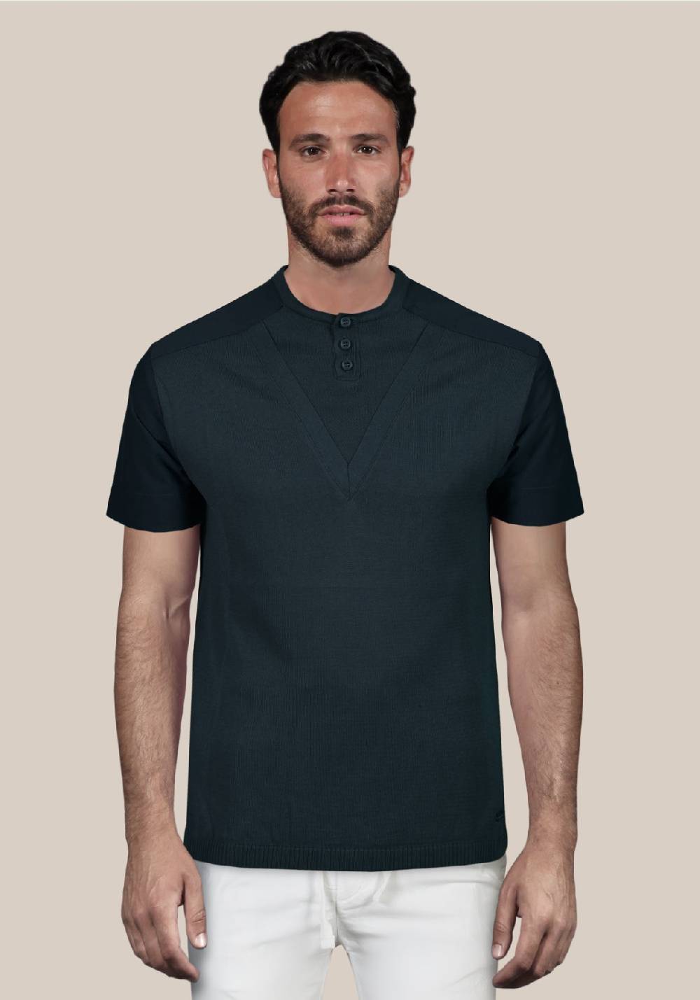Primo Emporio Maglia in cotone con Bottoni Sconto