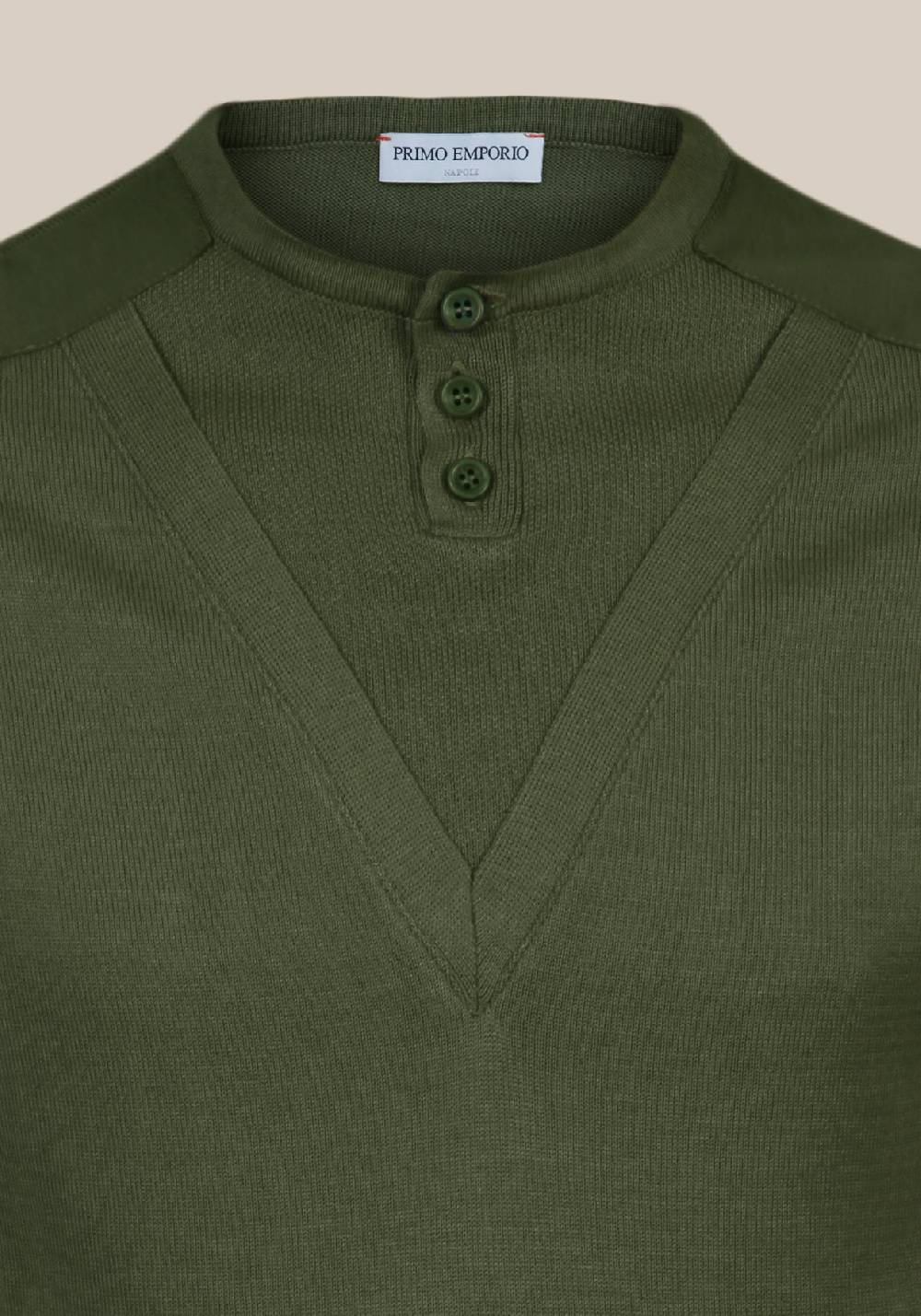 Primo Emporio Maglia in cotone con Bottoni Offerta