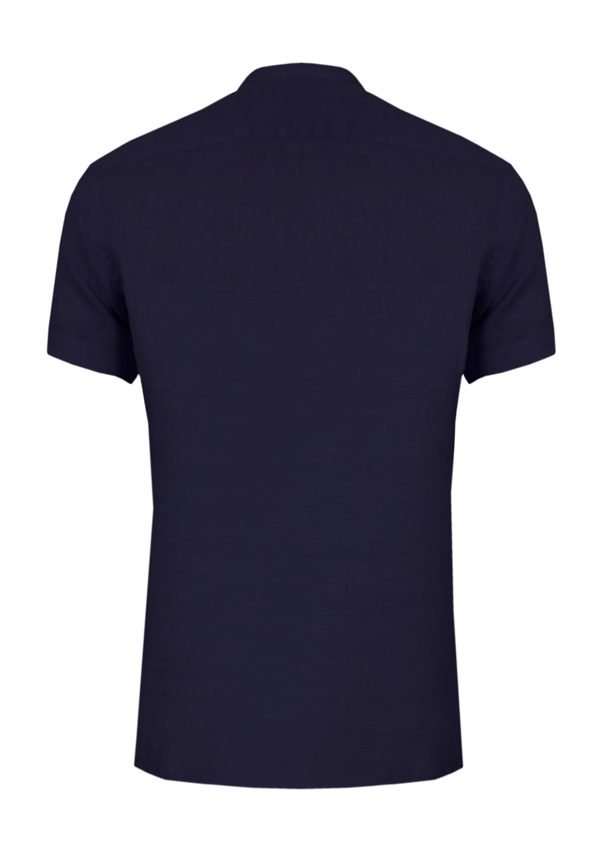 Primo Emporio Camicia di Lino Coreana Mezza Manica - Blue Saldi
