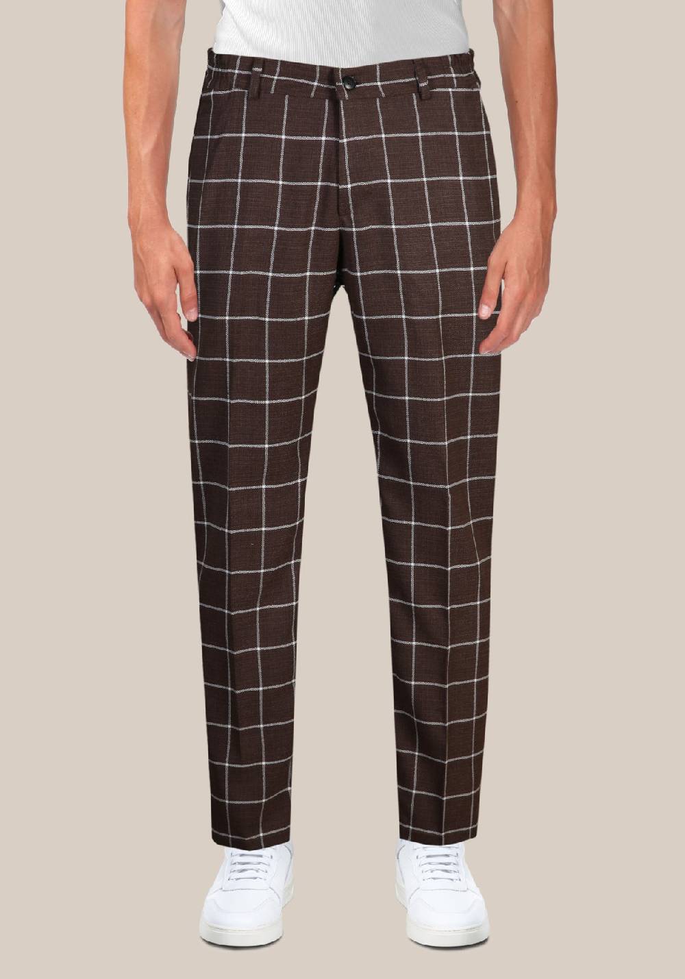 Primo Emporio Pantalone in Cotone con quadro Grande Negozio