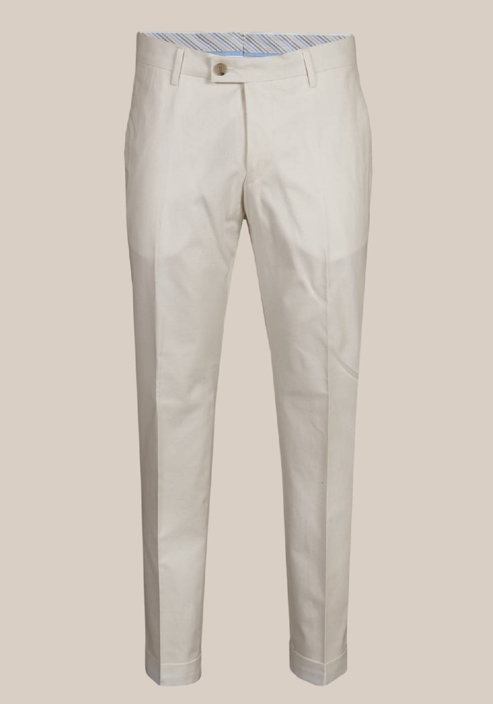 Primo Emporio Pantalone in Cotone Panna In Saldo