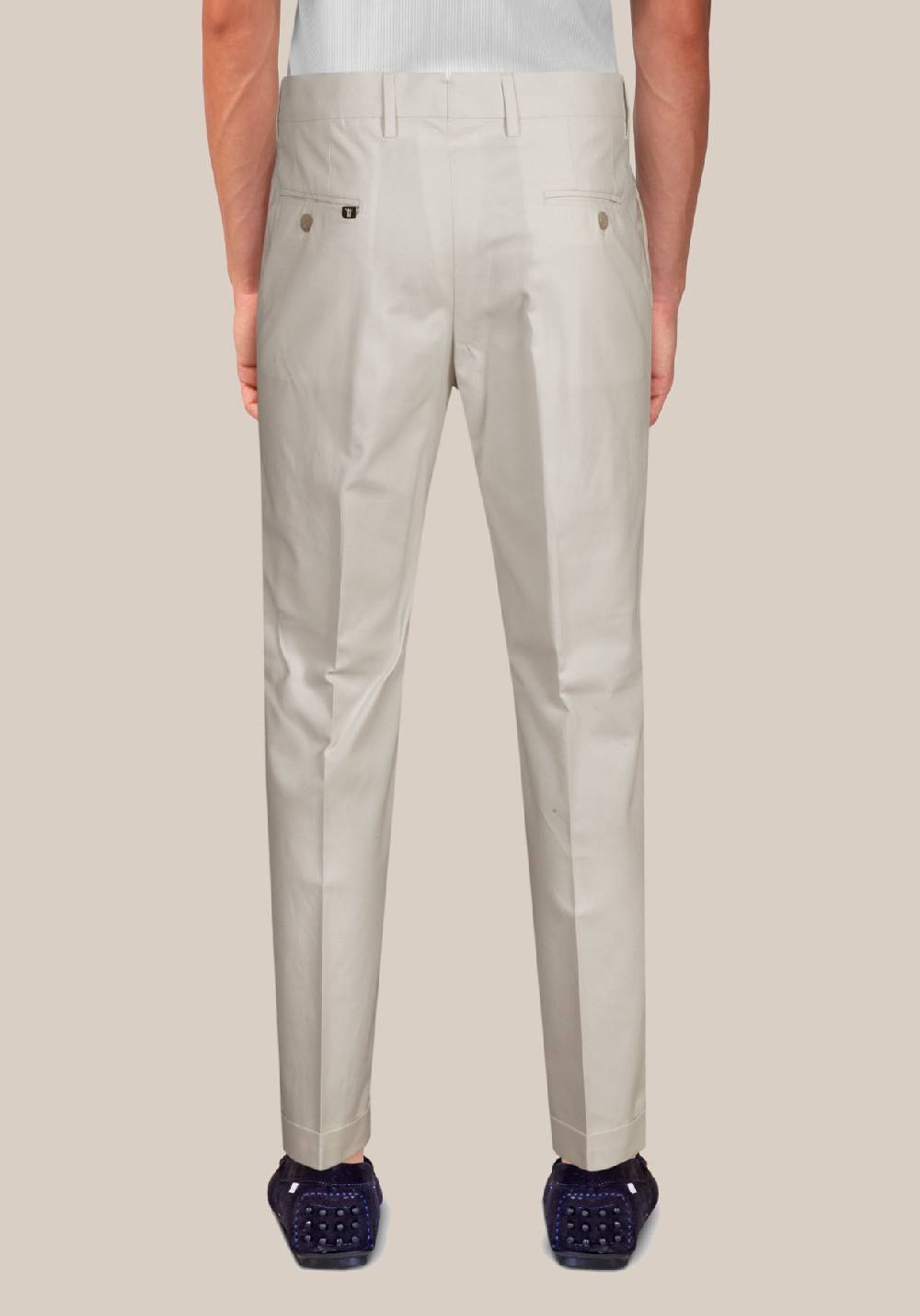 Primo Emporio Pantalone in Cotone Panna In Saldo