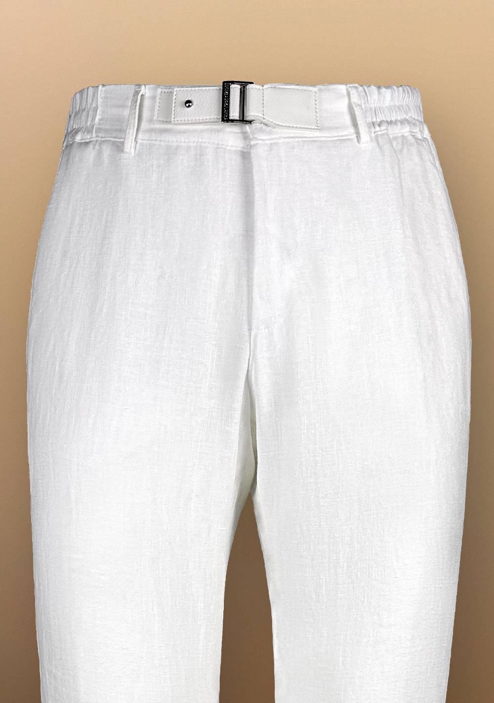 Primo Emporio Pantalone in Lino con cinturino in Ecopelle Nuova