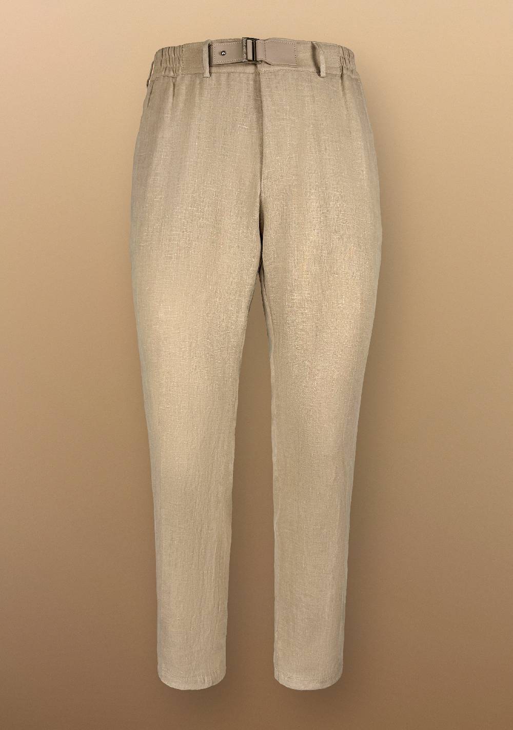 Primo Emporio Pantalone in Lino con cinturino in Ecopelle Italy