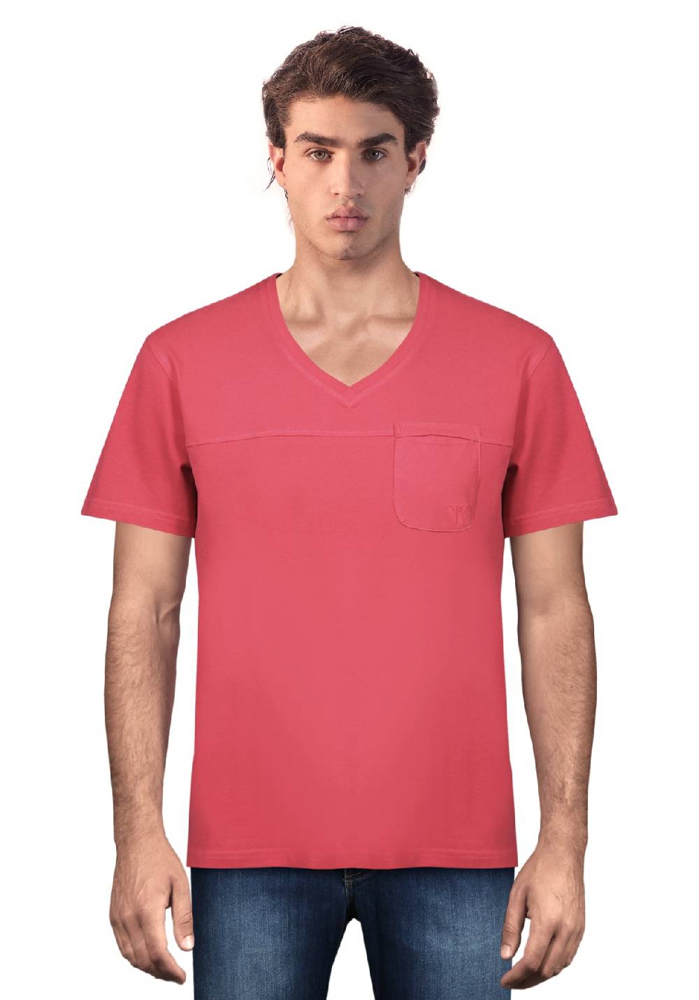 Primo Emporio T-shirt scollo a V con taschino Spedizione Gratuita