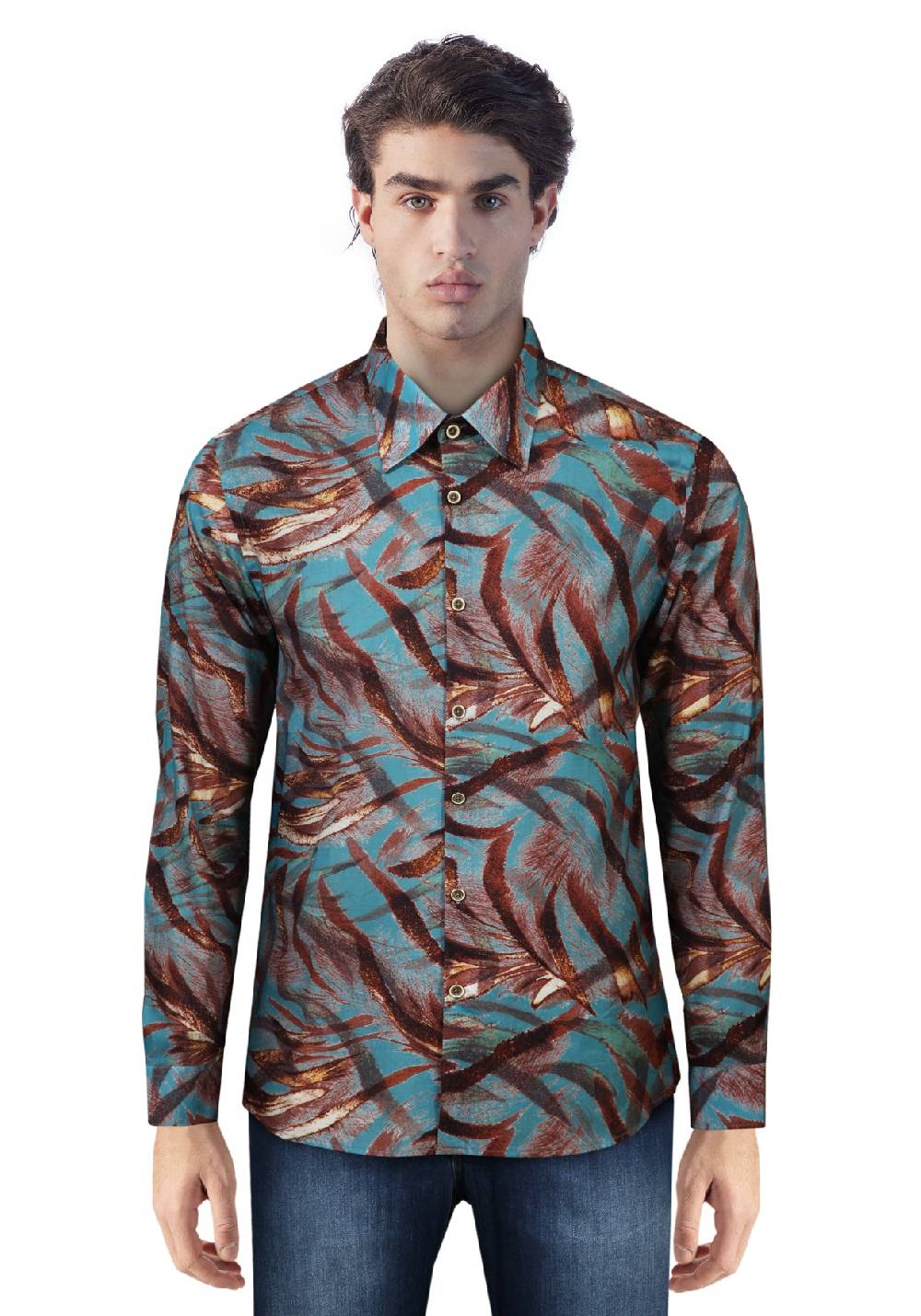 Primo Emporio Camicia in Cotone Fantasia Fiori In vendita