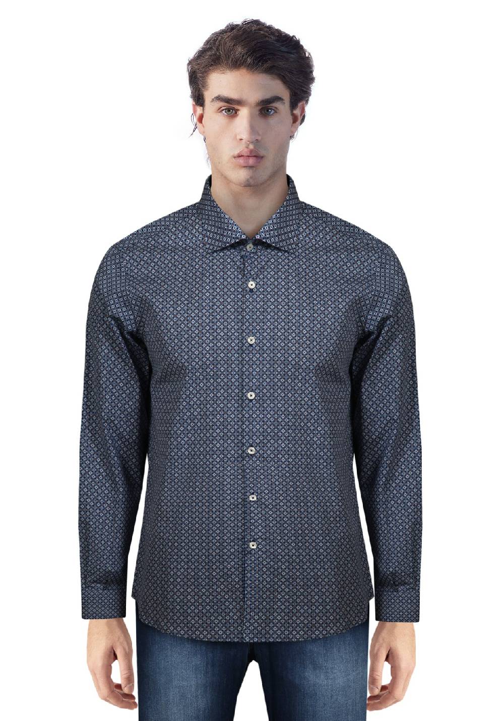 Primo Emporio Camicia in Cotone Micro-Fantasia 50% di sconto per tempo limitato