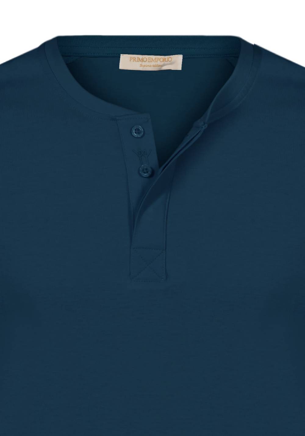 Primo Emporio T-shirt mezza manica con bottoni coperti Qualità