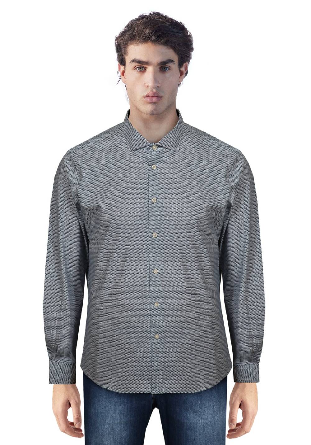Primo Emporio Camicia in Poliammide Micro Fantasia Fino Al -60%