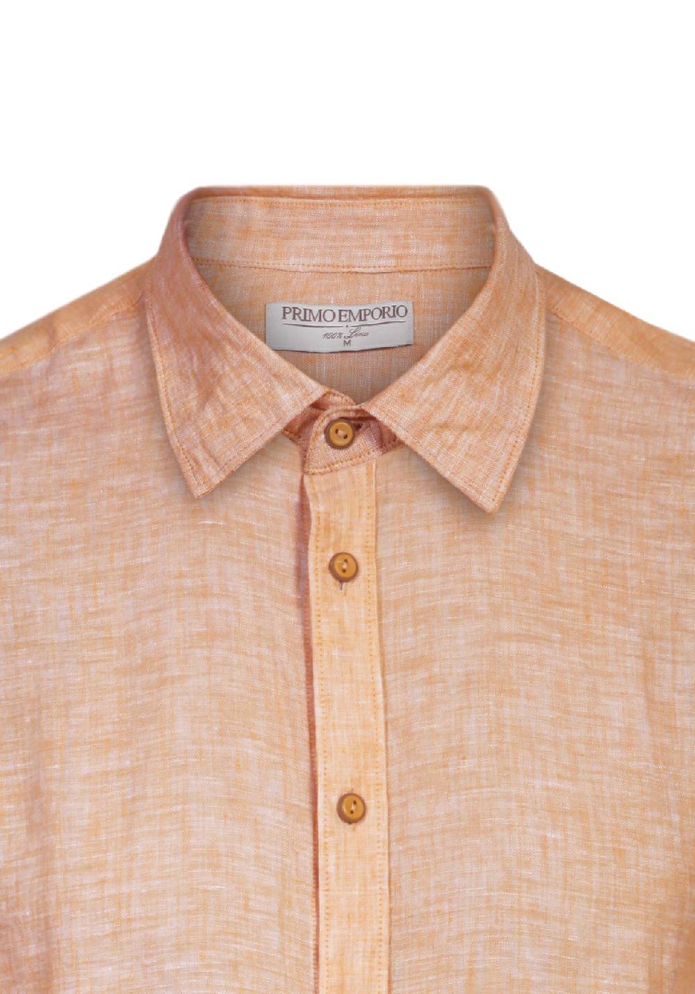 Primo Emporio Camicia Lino Mezza Manica - Arancio Shopping Online