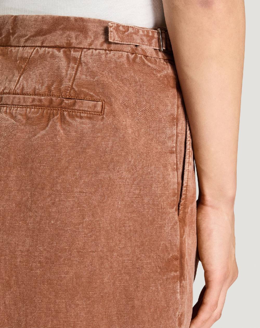 Pt Torino Bermuda in twill di cotone e lino Qualità Garantita
