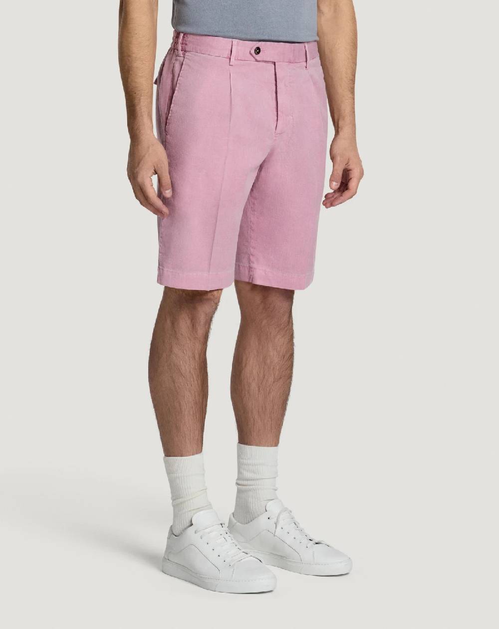 Pt Torino Bermuda in lino stretch délavé Shopping Online