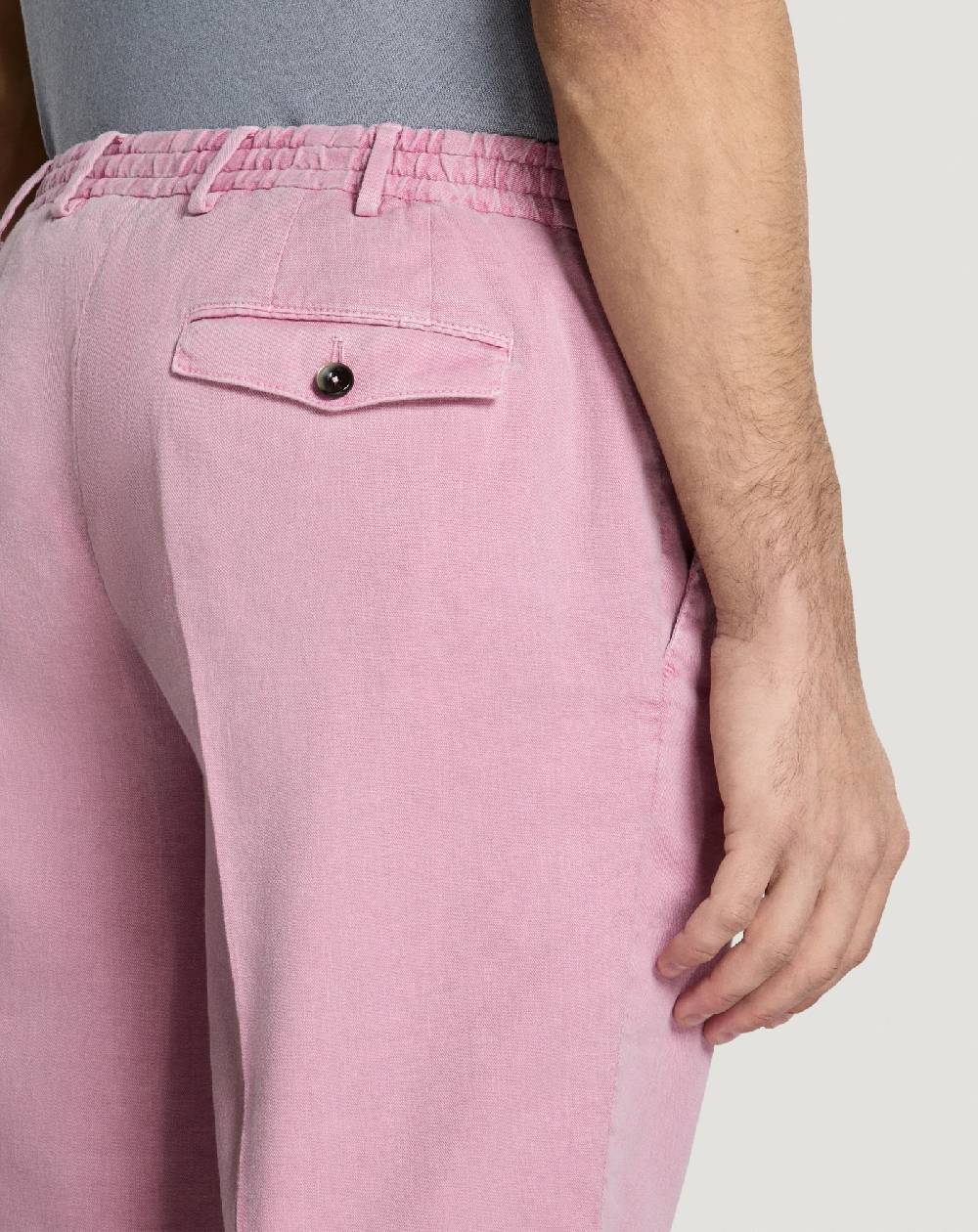 Pt Torino Bermuda in lino stretch délavé Shopping Online