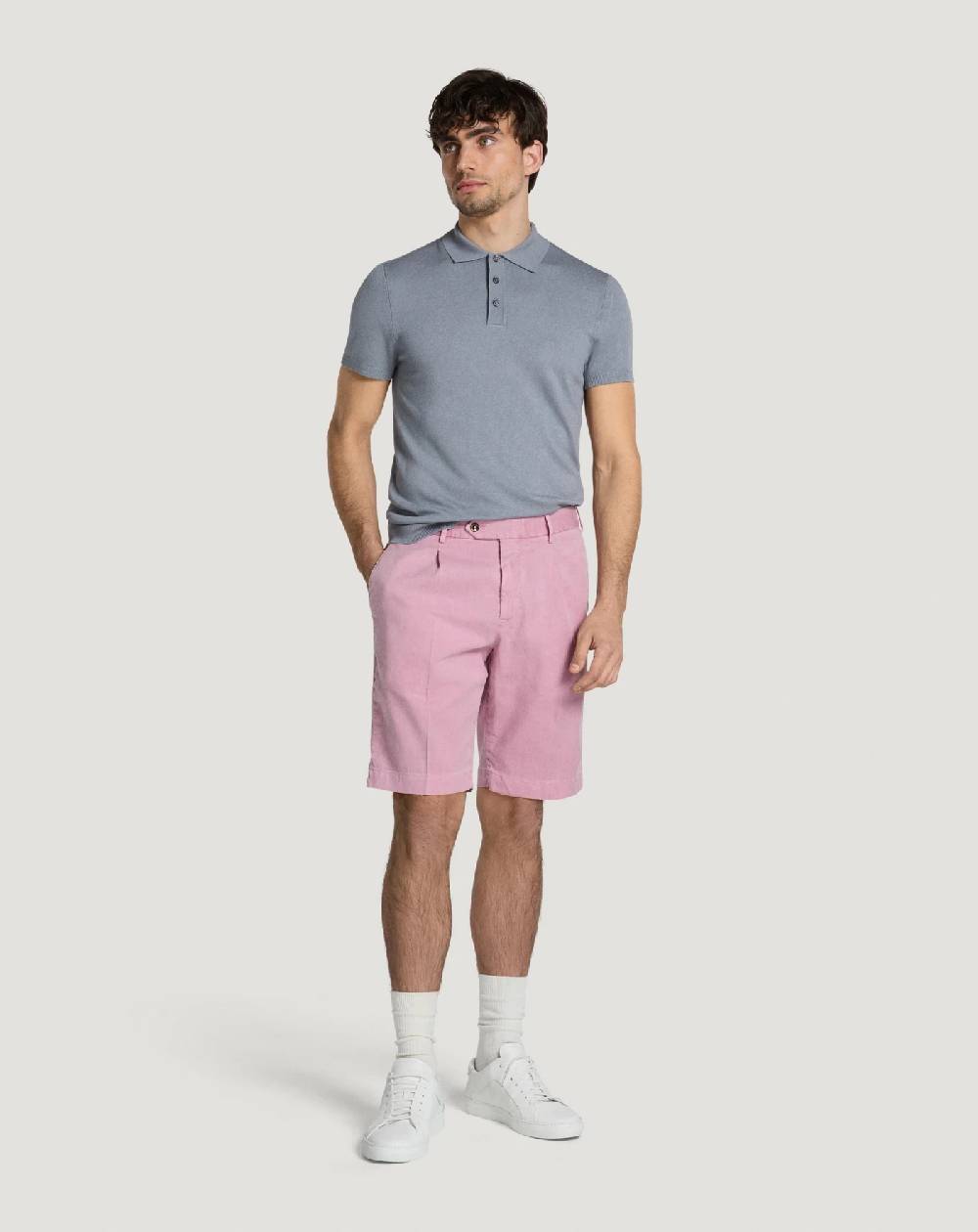 Pt Torino Bermuda in lino stretch délavé Shopping Online