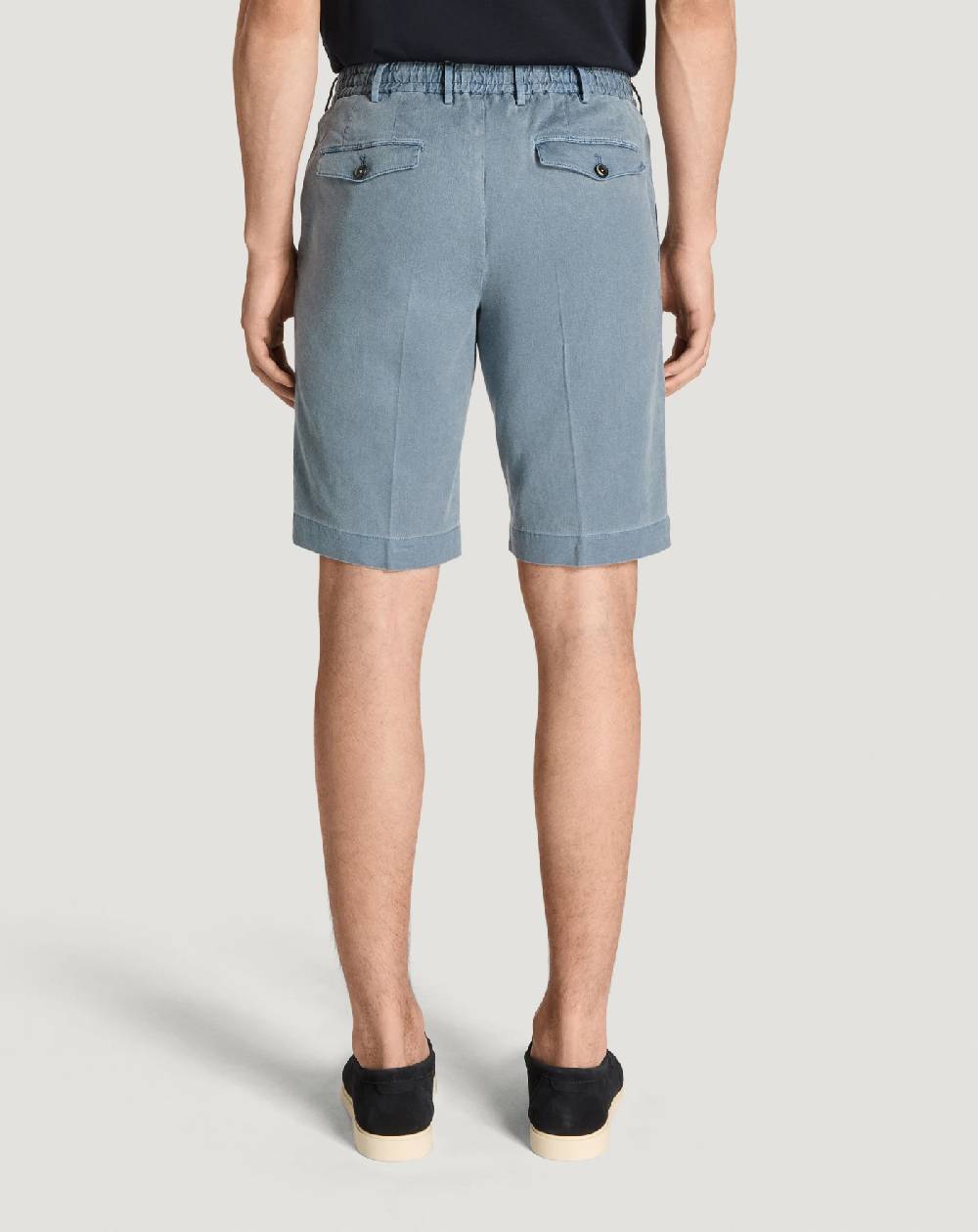 Pt Torino Bermuda in lino stretch délavé Offerta