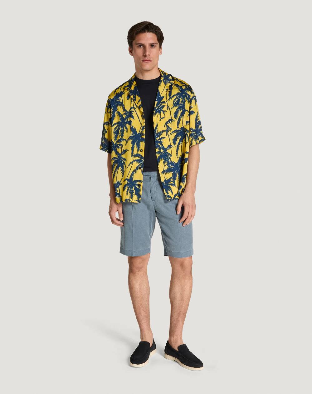 Pt Torino Bermuda in lino stretch délavé Offerta