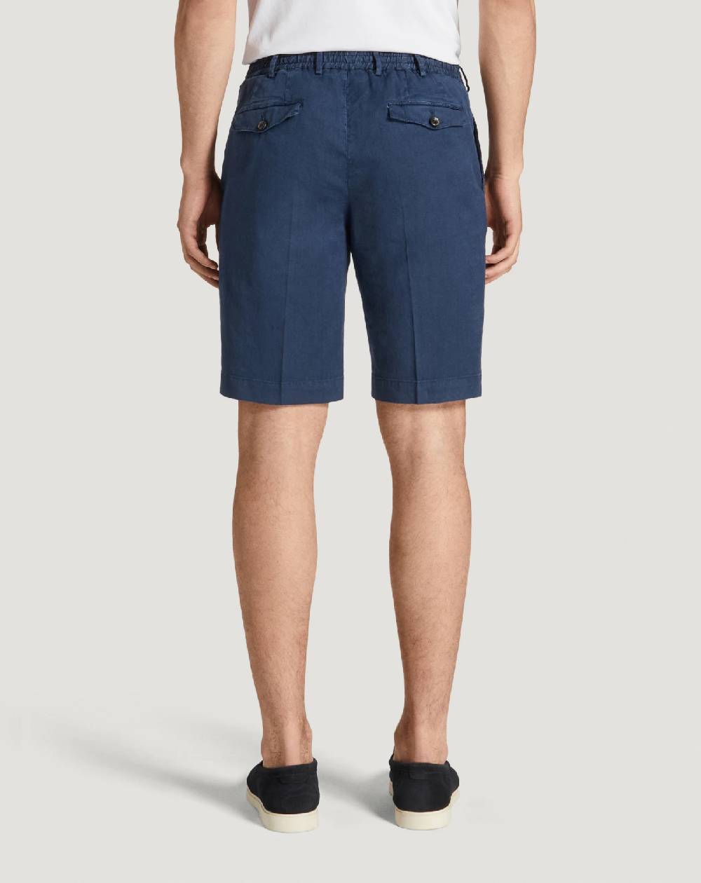 Pt Torino Bermuda in lino stretch délavé Hotsell