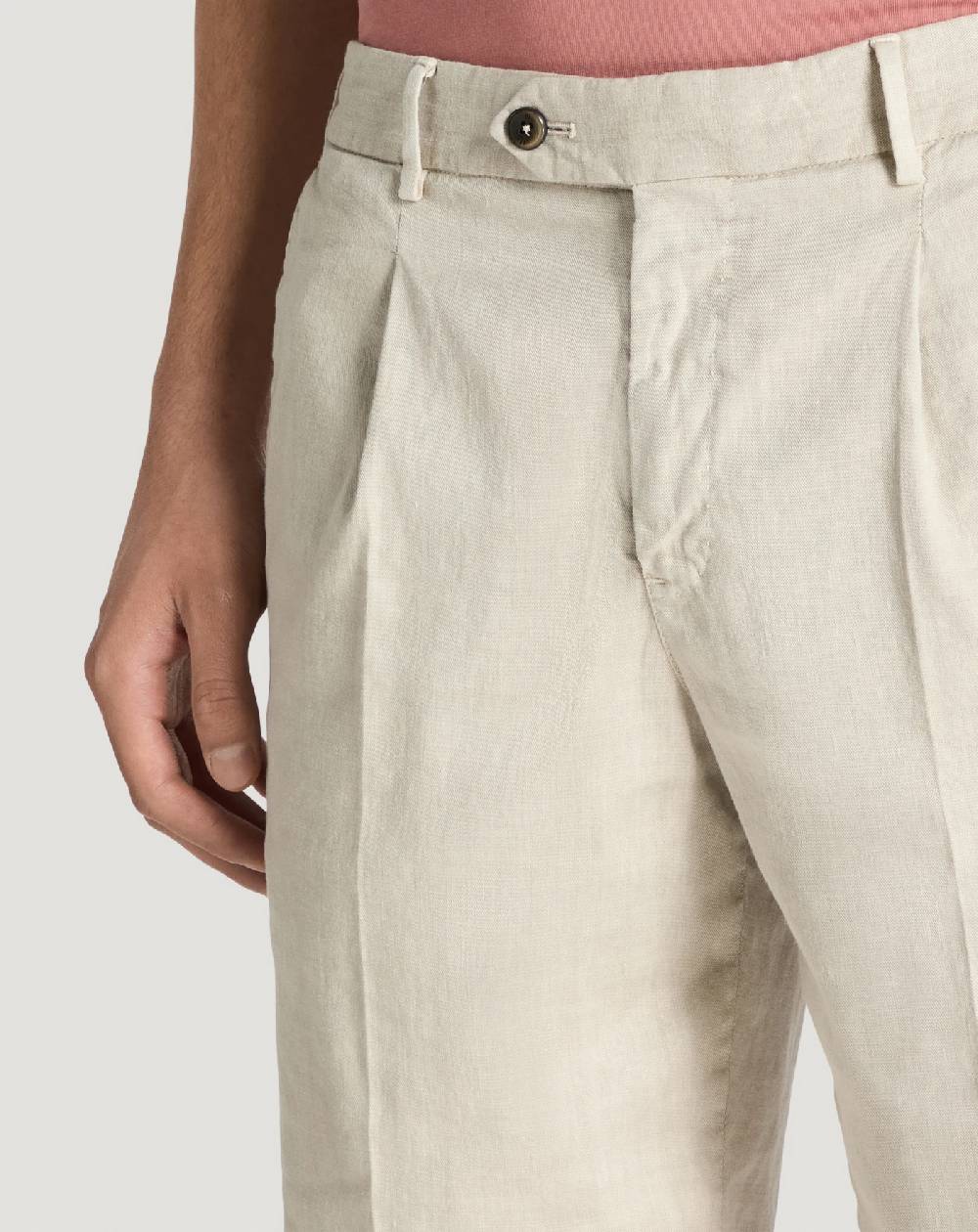 Pt Torino Bermuda in lino stretch délavé Vendita Calda