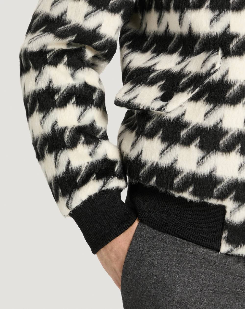 Pt Torino Bomber in velour pied-de-poule Sconto di tempo limitato