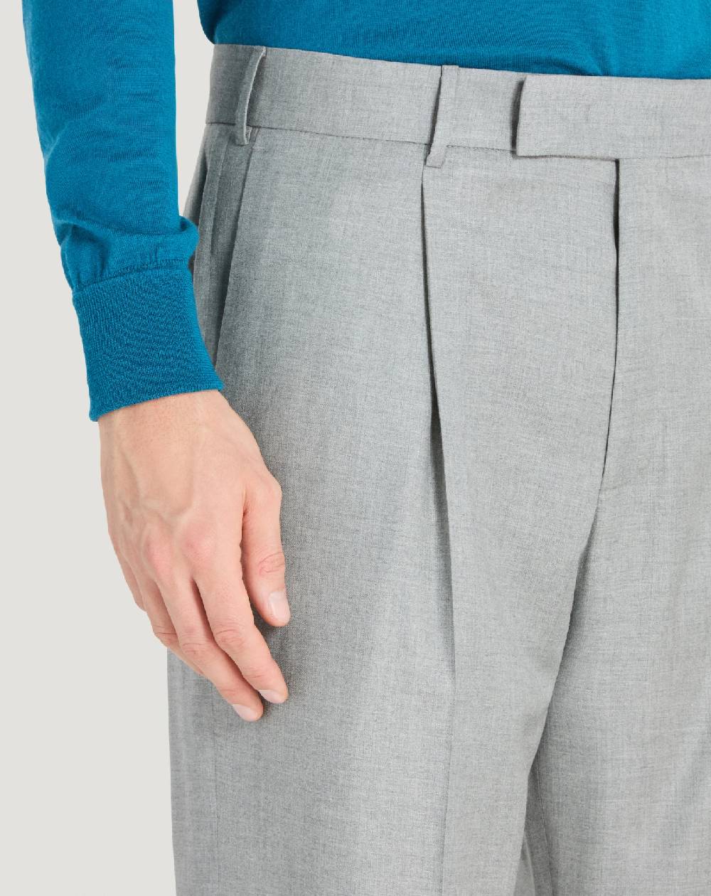 Pt Torino Pantaloni Quindici in twill di lana fluida Offerta esclusiva