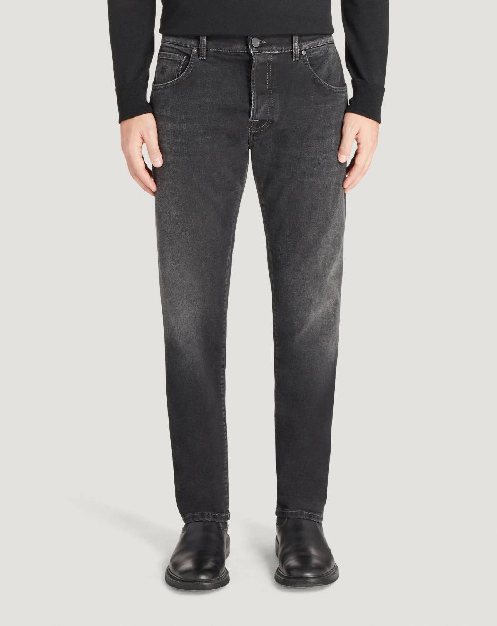 Pt Torino Jeans Breakbeat in black denim double Offerta temporanea