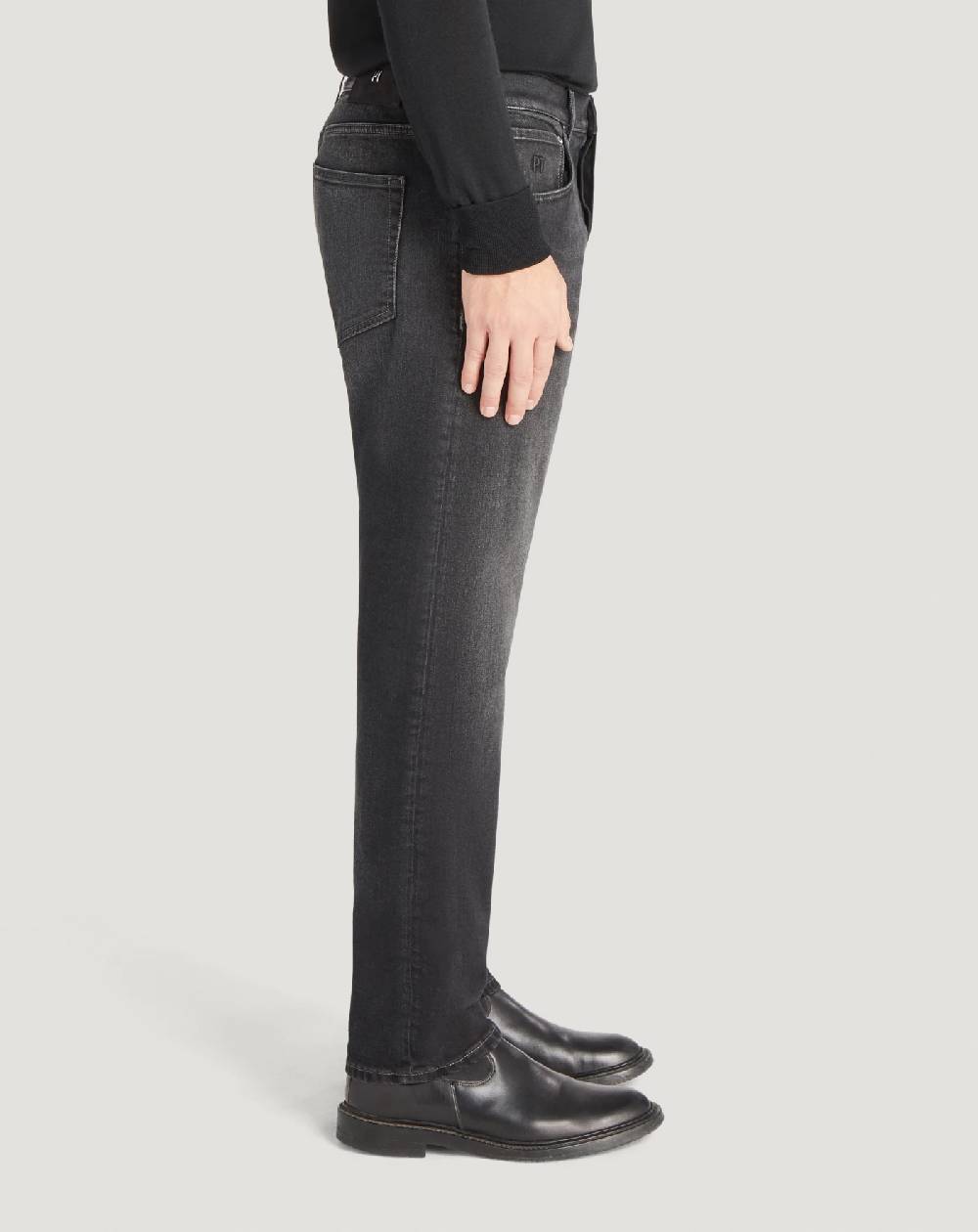 Pt Torino Jeans Breakbeat in black denim double Offerta temporanea