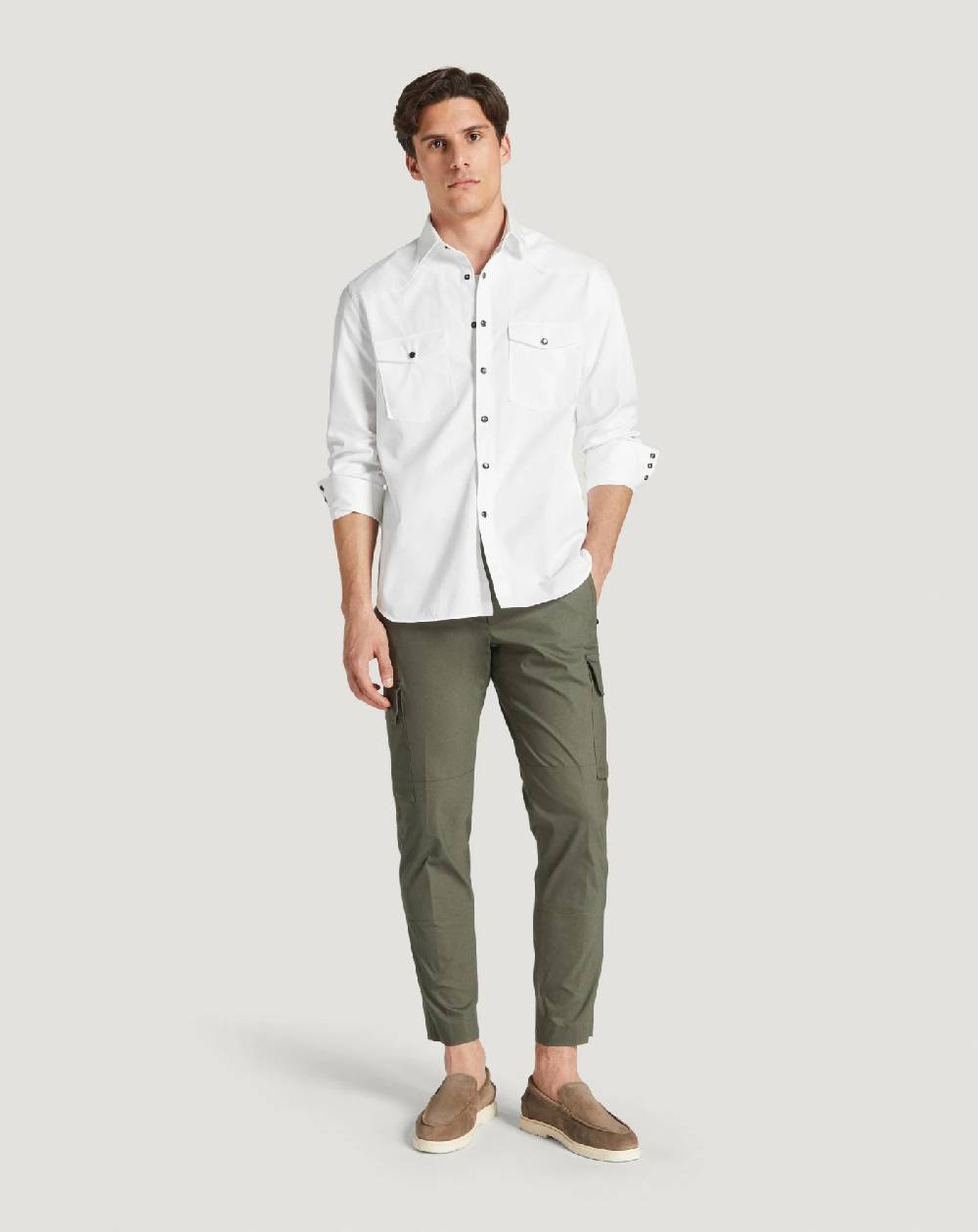 Pt Torino Camicia in gabardina di cotone Offerta settimanale