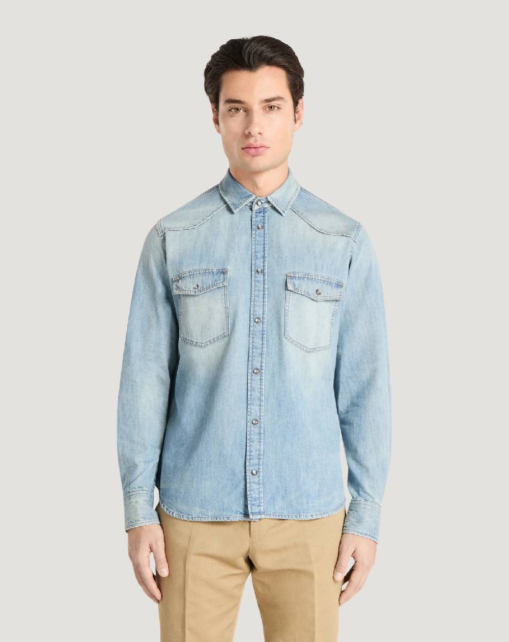 Pt Torino Camicia in denim Officina
