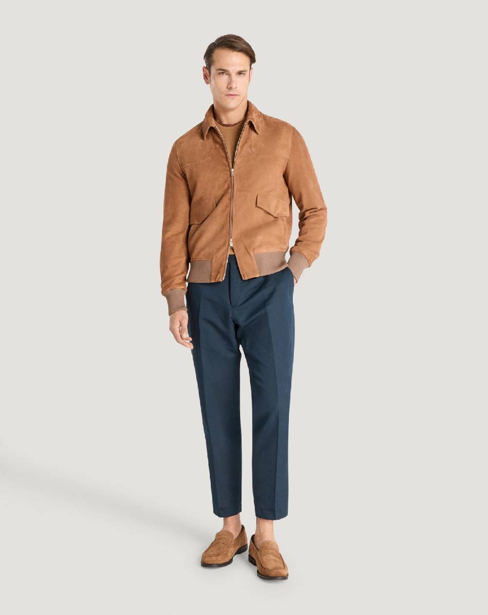 Pt Torino Bomber in suede Nuova
