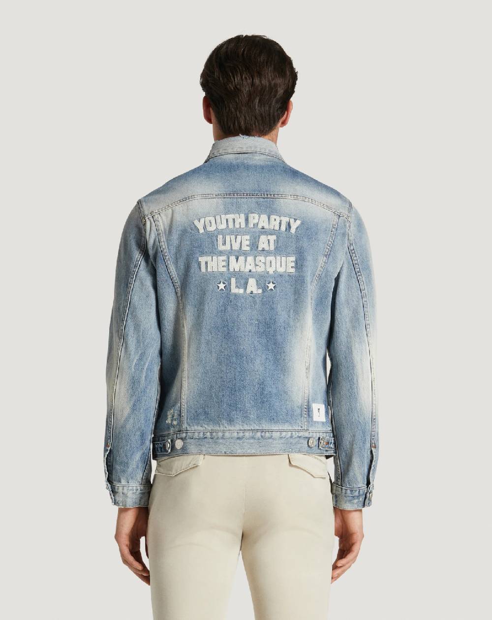 Pt Torino Giacca in denim con ricamo Prezzo di fabbrica