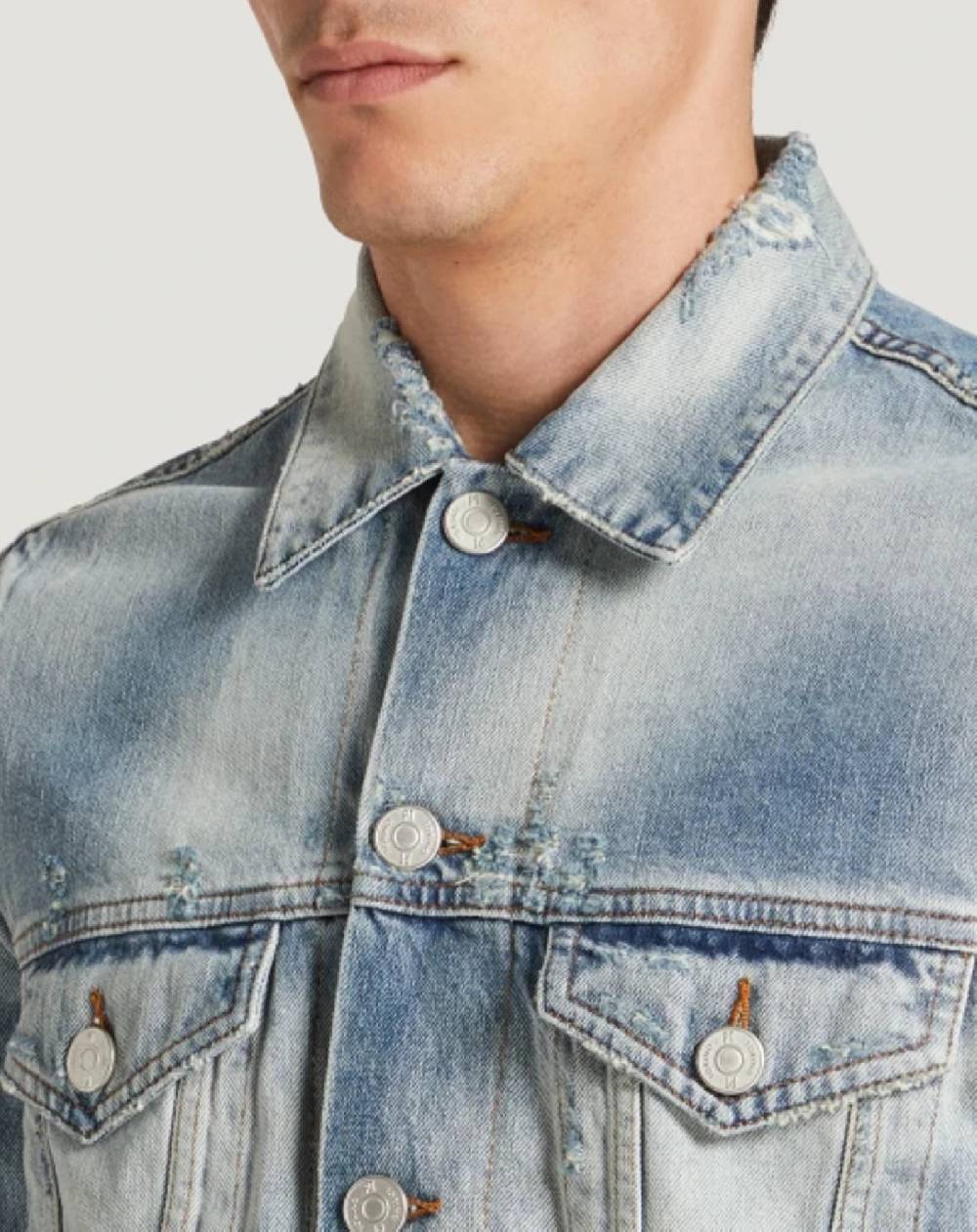 Pt Torino Giacca in denim con ricamo Prezzo di fabbrica