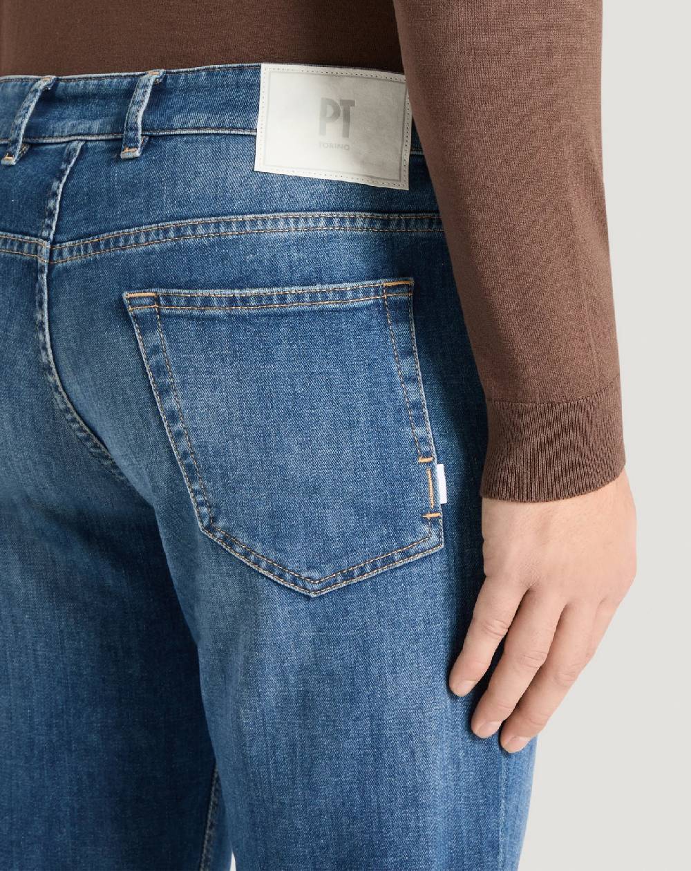 Pt Torino Jeans Indie in denim soft touch Cyber Monday