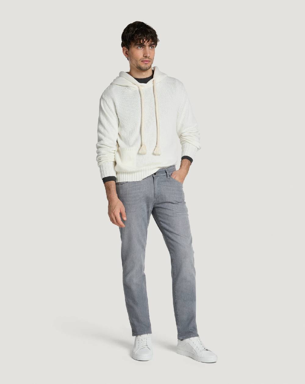 Pt Torino Jeans Swing in light grey denim Offerta natalizia