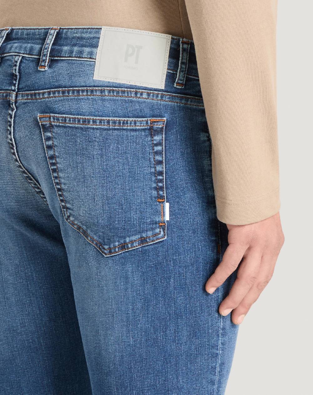 Pt Torino Jeans Soul in denim stretch indigo Offerta Anniversario