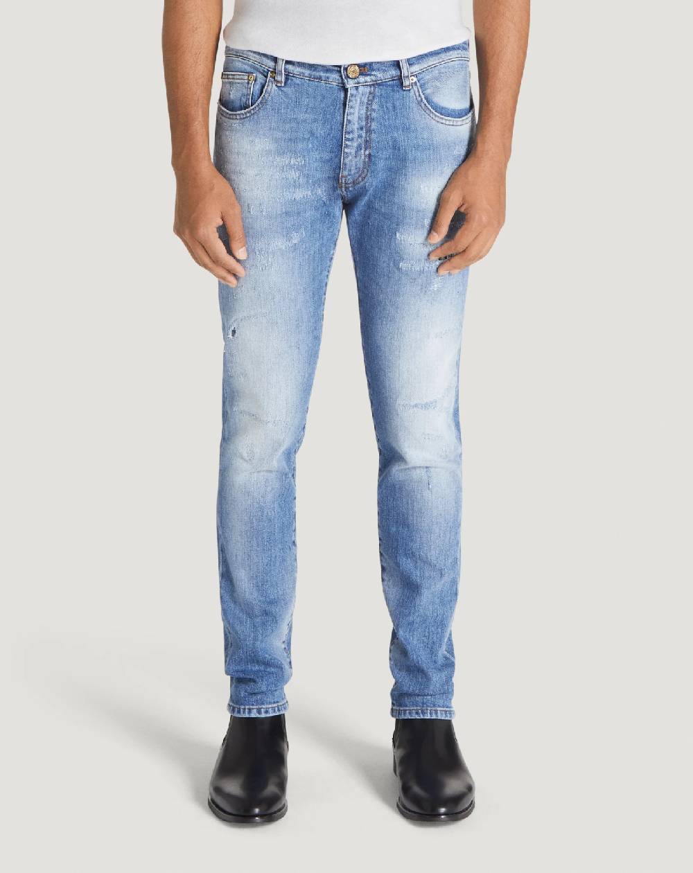 Pt Torino Jeans Rock in denim organico stretch Vendita calda